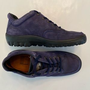 Bally Soho Leather Suede Purple Lace Up Sneaker Shoe Low Top Boot Size 6 Tread